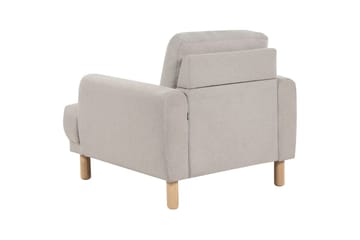 Fåtölj Tuve - Taupe, ljust trä/Polyester - Möbler - Fåtölj & stolar - Fåtölj