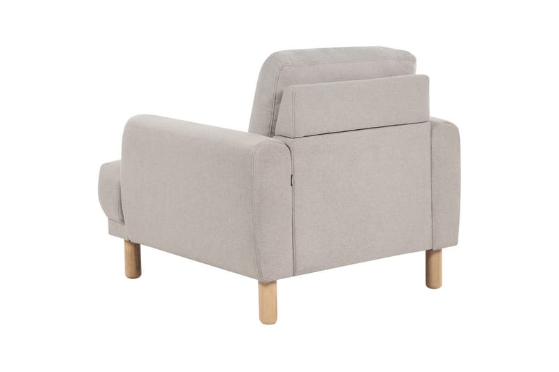 Fåtölj Tuve - Taupe, ljust trä/Polyester - Möbler - Fåtölj & stolar - Fåtölj