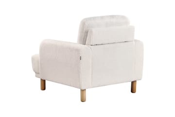 Fåtölj Tuve - Vit, ljust trä/Bouclé - Möbler - Fåtölj & stolar - Fåtölj