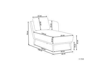 Uklund Schäslong 148 cm Vänster - Blå/Svart - Möbler - Fåtölj & stolar - Fåtölj - Liggfåtölj
