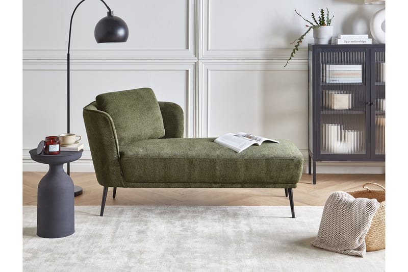 Uklund Schäslong 148 cm Vänster - Svart/Grön - Möbler - Fåtölj & stolar - Fåtölj - Liggfåtölj