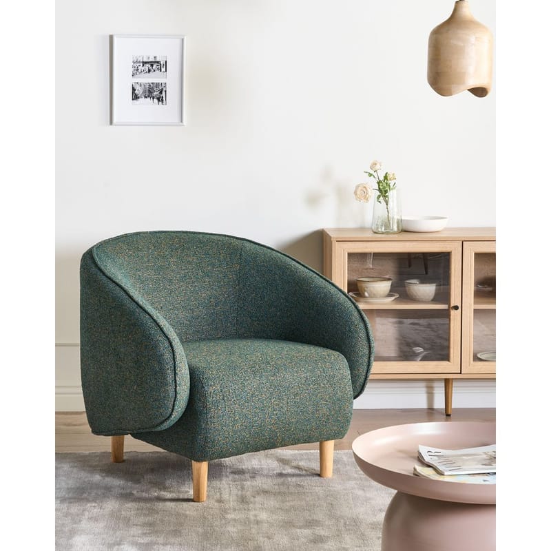 Fåtölj Umea - Grönt, ljust trä - Möbler - Fåtölj & stolar - Fåtölj