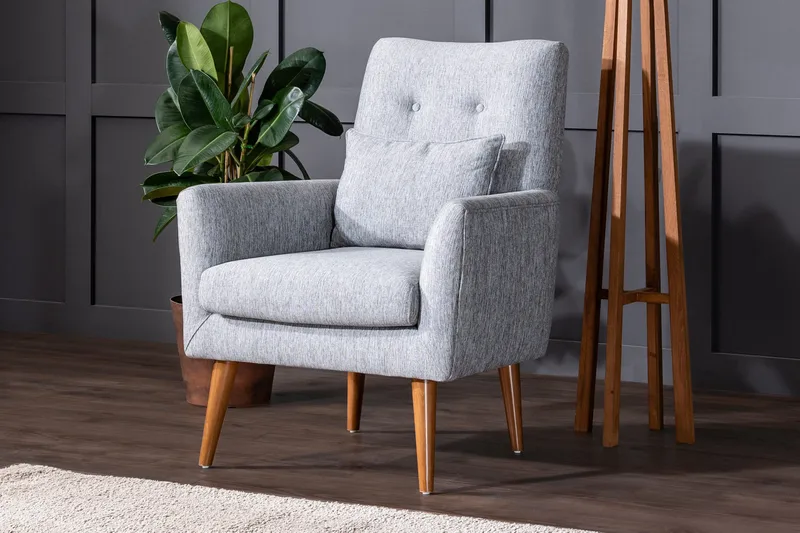 Unique Design Fåtölj - Grå - Möbler - Fåtölj & stolar - Fåtölj