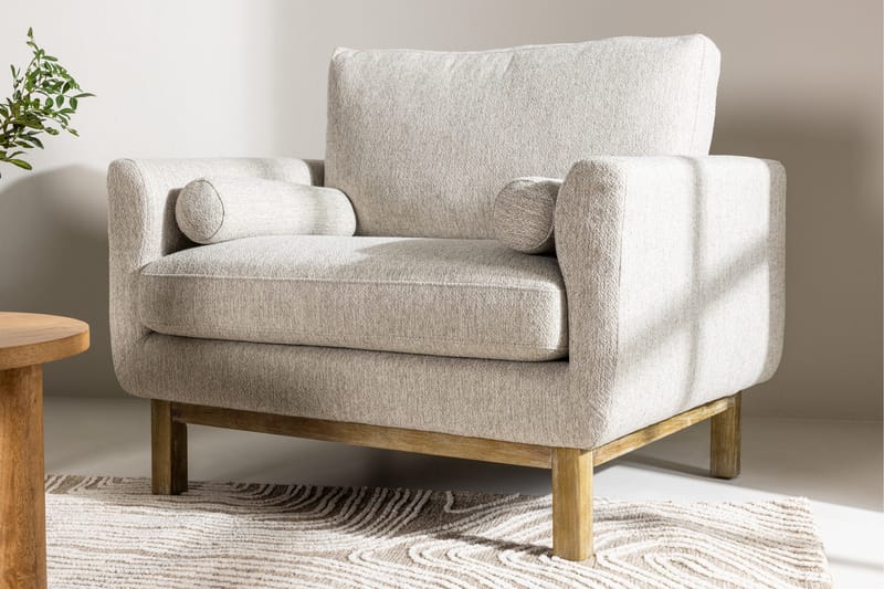 Vanlig fåtölj med armstöd Venture Home Olympos Fåtölj Beige - Möbler - Fåtölj & stolar - Fåtölj