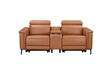 Vanlig liggfåtölj Loft24 Dubbel recliner stol Loft24 Lund Brown Artificial leather - Möbler - Fåtölj & stolar - Fåtölj - Liggfåtölj