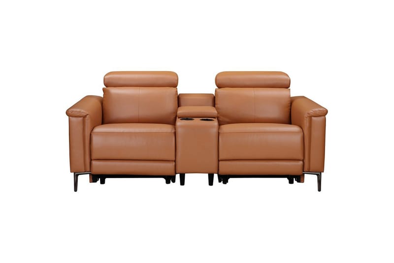 Vanlig liggfåtölj Loft24 Dubbel recliner stol Loft24 Lund Brown Artificial leather - Möbler - Fåtölj & stolar - Fåtölj - Liggfåtölj