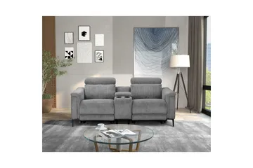 Vanlig liggfåtölj Loft24 Dubbel recliner stol Loft24 Lund Grey 100% polyester - Möbler - Soffa - Biosoffa & reclinersoffa