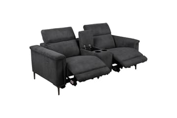 Vanlig liggfåtölj Loft24 Dubbel recliner stol Loft24 Lund Grey1 100% polyester - Möbler - Soffa - Biosoffa & reclinersoffa