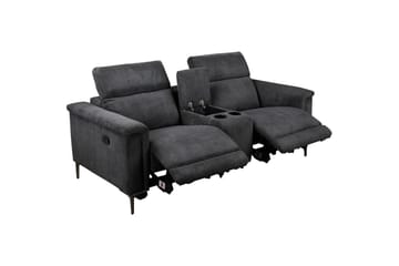 Vanlig liggfåtölj Loft24 Dubbel recliner stol Loft24 Lund Grey1 100% polyester - Möbler - Fåtölj & stolar - Fåtölj - Liggfåtölj
