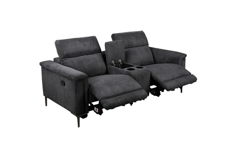 Vanlig liggfåtölj Loft24 Dubbel recliner stol Loft24 Lund Grey1 100% polyester - Möbler - Fåtölj & stolar - Fåtölj - Liggfåtölj