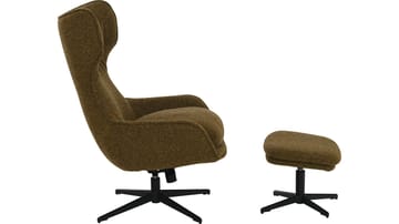 Varric Fåtölj med pall - Brun - Möbler - Fåtölj & stolar - Fåtölj - Biofåtölj & reclinerfåtölj