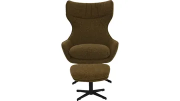 Varric Fåtölj med pall - Brun - Möbler - Fåtölj & stolar - Fåtölj - Biofåtölj & reclinerfåtölj