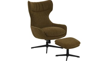 Varric Fåtölj med pall - Brun - Möbler - Fåtölj & stolar - Fåtölj - Biofåtölj & reclinerfåtölj