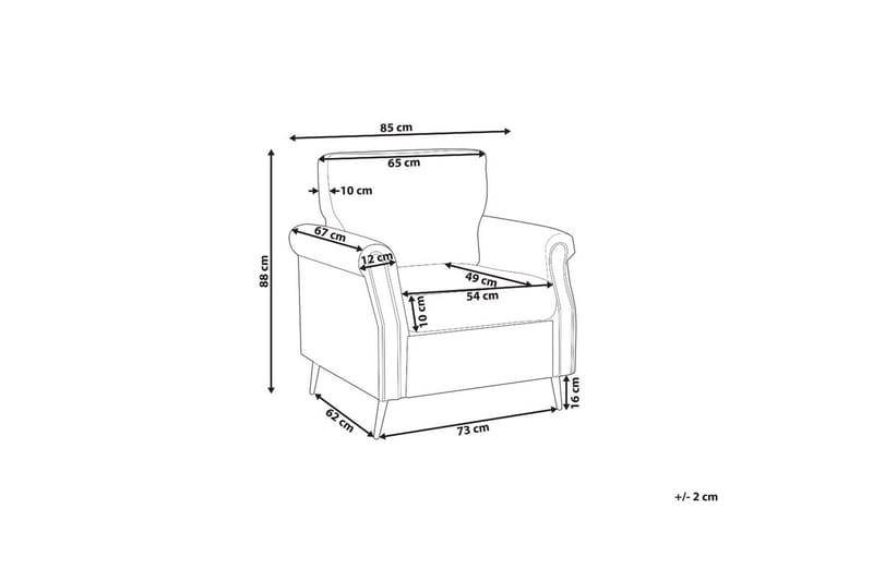 Fåtölj Vietas - Blå, Svart - Möbler - Fåtölj & stolar - Fåtölj