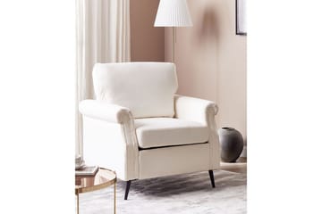 Fåtölj Vietas - Vit, ljust trä - Möbler - Fåtölj & stolar - Fåtölj