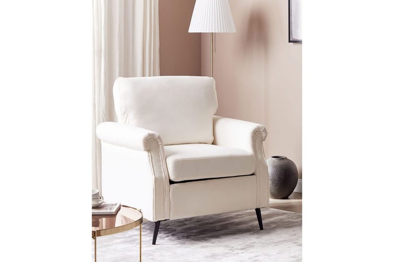 Fåtölj Vietas - Vit, ljust trä - Möbler - Fåtölj & stolar - Fåtölj