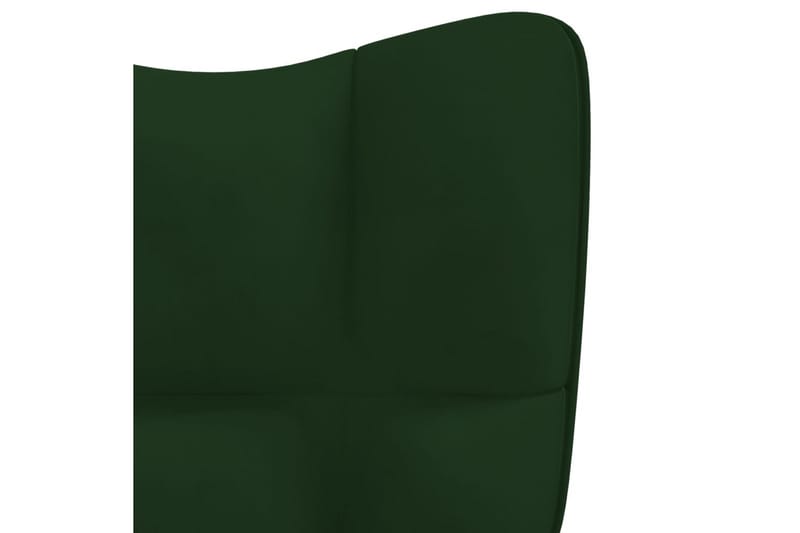 Vilstol mörkgrön sammet - Grön - Fåtölj