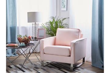 Vind Modern Fåtölj i Tyg - Rosa - Möbler - Fåtölj & stolar - Fåtölj