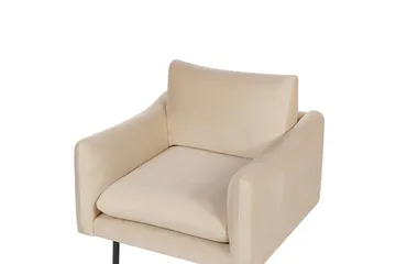 Fåtölj Vinterbro - Beige, svart/Sammet - Möbler - Fåtölj & stolar - Fåtölj