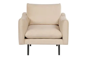 Fåtölj Vinterbro - Beige, svart/Sammet - Möbler - Fåtölj & stolar - Fåtölj