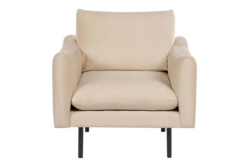 Fåtölj Vinterbro - Beige, svart/Sammet - Möbler - Fåtölj & stolar - Fåtölj