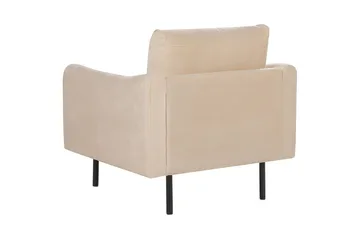 Fåtölj Vinterbro - Beige, svart/Sammet - Möbler - Fåtölj & stolar - Fåtölj