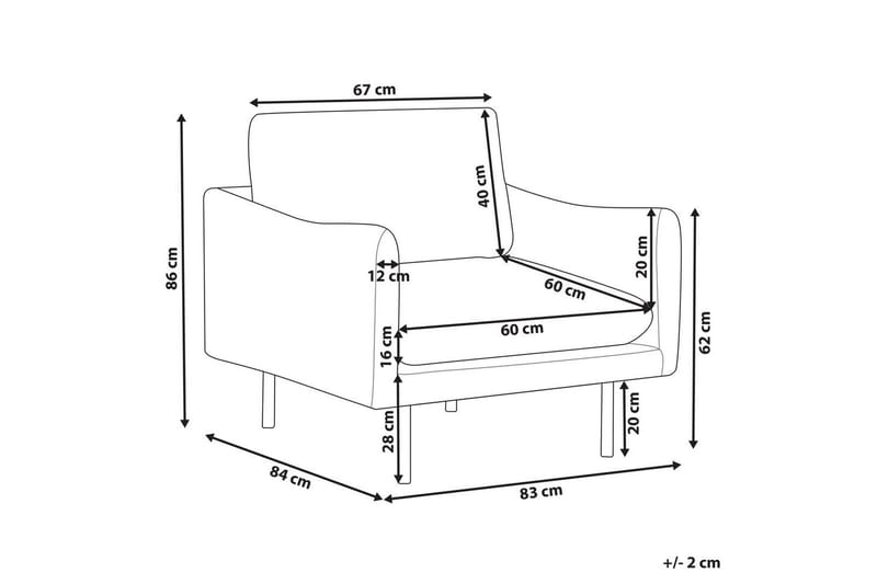 Fåtölj Vinterbro - Brun, Svart/Chenille - Möbler - Fåtölj & stolar - Fåtölj