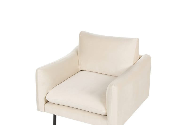 Fåtölj Vinterbro - Ljusbeige, svart/Sammet - Möbler - Fåtölj & stolar - Fåtölj