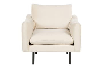 Fåtölj Vinterbro - Ljusbeige, svart/Sammet - Möbler - Fåtölj & stolar - Fåtölj