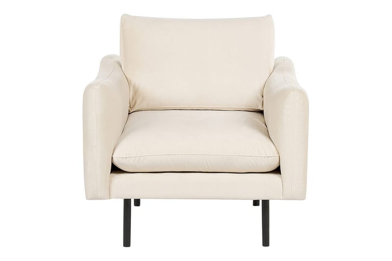 Fåtölj Vinterbro - Ljusbeige, svart/Sammet - Möbler - Fåtölj & stolar - Fåtölj