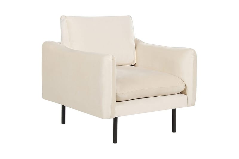 Fåtölj Vinterbro, Ljusbeige, svart/Sammet