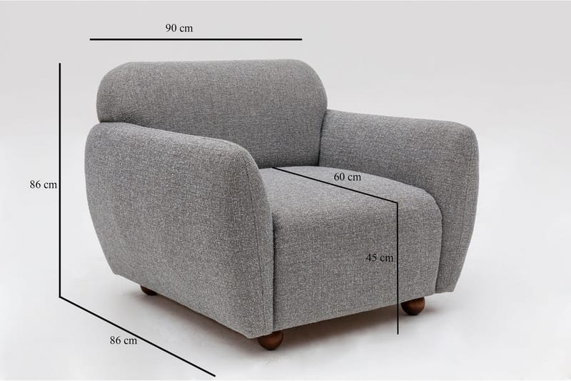 Whitecliffs Fåtölj - Ljusgrå - Möbler - Fåtölj & stolar - Fåtölj