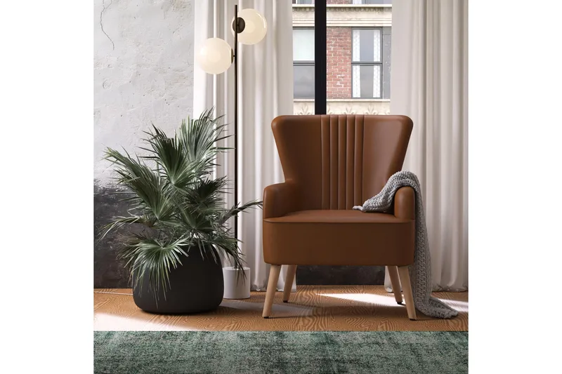 Wynn Fåtölj Brun - Dorel Home - Möbler - Fåtölj & stolar - Fåtölj