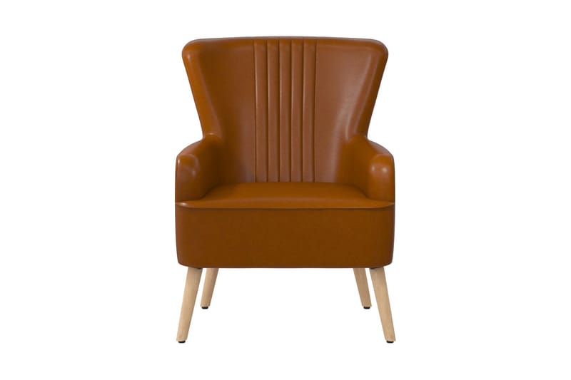 Wynn Fåtölj i Konstläder med Träben - Cognac - Möbler - Fåtölj & stolar - Fåtölj