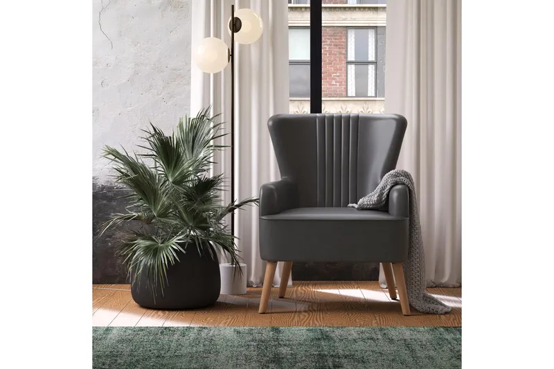 Wynn Fåtölj Mörkgrå - Dorel Home - Möbler - Fåtölj & stolar - Fåtölj
