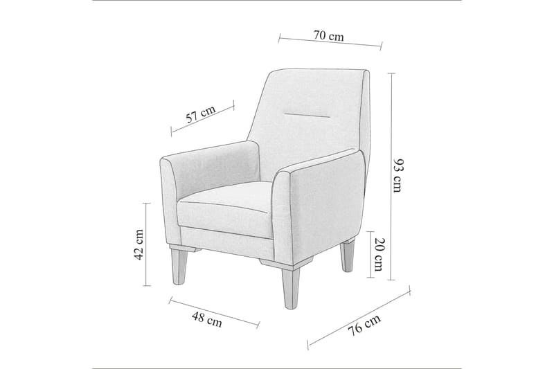 Wyong Fåtölj - Mörkblå - Möbler - Fåtölj & stolar - Fåtölj