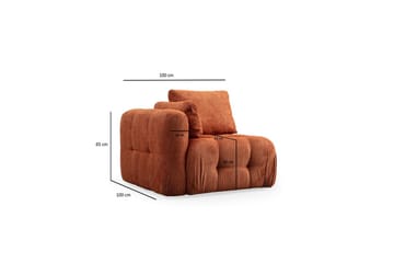 Yvara Vänstermodul 100 cm - Orange - Möbler - Fåtölj & stolar - Fåtölj - Fåtölj utan armstöd