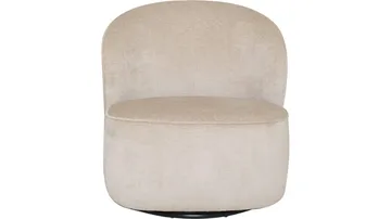 Zorevi Fåtölj med snurrfunktion i tyg - Beige - Möbler - Fåtölj & stolar - Fåtölj