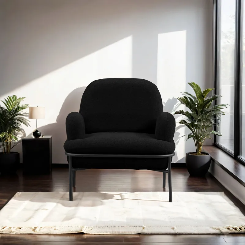 Zyricus Fåtölj Teddy - Svart - Möbler - Fåtölj & stolar - Fåtölj - Öronlappsfåtölj