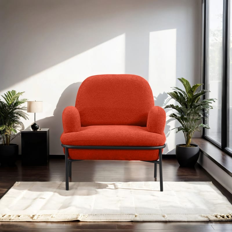 Zyricus Fåtölj Teddy - Tegelröd - Möbler - Fåtölj & stolar - Fåtölj - Öronlappsfåtölj