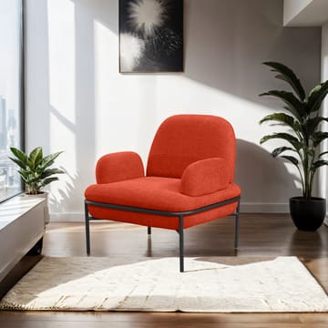 Zyricus Fåtölj Teddy - Tegelröd - Möbler - Fåtölj & stolar - Fåtölj - Öronlappsfåtölj
