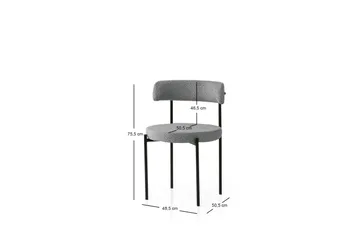 Faria Matstol - Svart/Mörkgrå - Möbler - Fåtölj & stolar - Matstol & köksstol