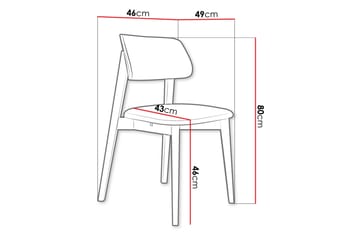Ferrara Matstol - Beige/Svart - Möbler - Fåtölj & stolar - Matstol & köksstol