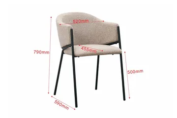 Filip Matstol - Taupe Bouclé - Möbler - Fåtölj & stolar - Matstol & köksstol