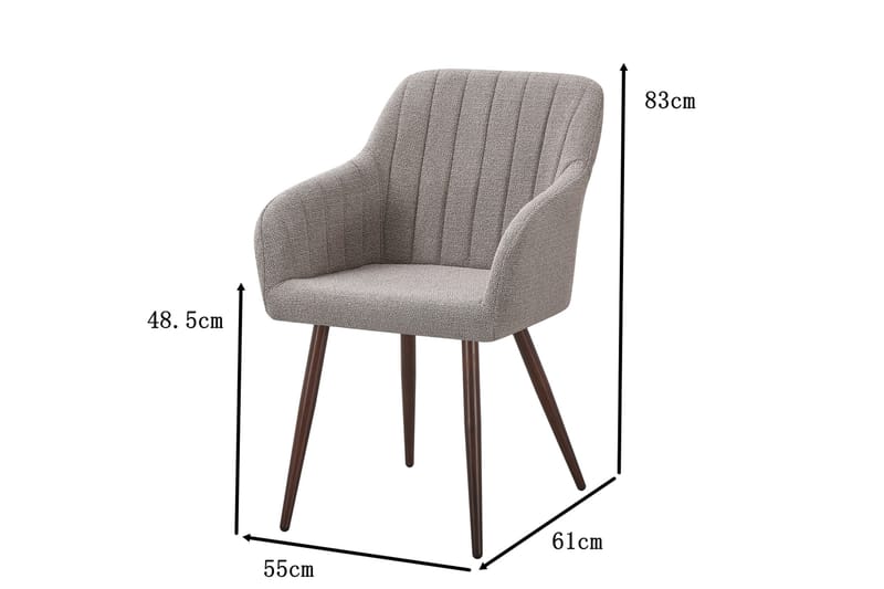 Filippa Matstol - Grå - Möbler - Fåtölj & stolar - Matstol & köksstol