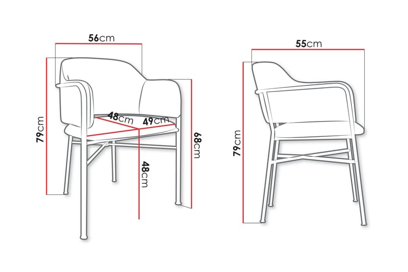 Floden Karmstol - Beige/Svart - Möbler - Fåtölj & stolar - Matstol & köksstol