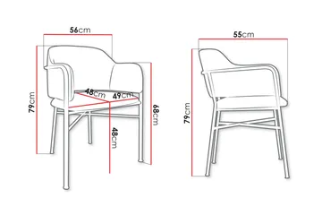 Floden Karmstol - Grå/Svart - Möbler - Fåtölj & stolar - Matstol & köksstol