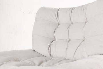 Florens Modern Oval Fåtölj i Tyg med Metallunderrede - Offwhite - Möbler - Fåtölj & stolar - Fåtölj