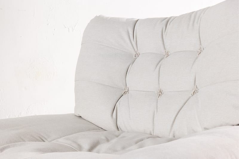 Florens Modern Oval Fåtölj i Tyg med Metallunderrede - Offwhite - Möbler - Fåtölj & stolar - Fåtölj