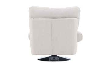 Florens Modern Oval Fåtölj i Tyg med Metallunderrede - Offwhite - Möbler - Fåtölj & stolar - Fåtölj
